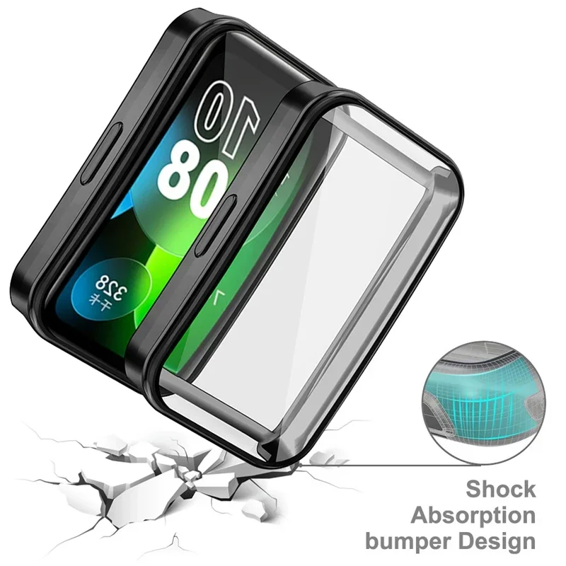 Correa de muñeca de silicona + funda de TPU para Huawei Band 10 9 8, reemplazo de pulsera de dos colores, accesorio de cubierta protectora de pantalla - imagen 4