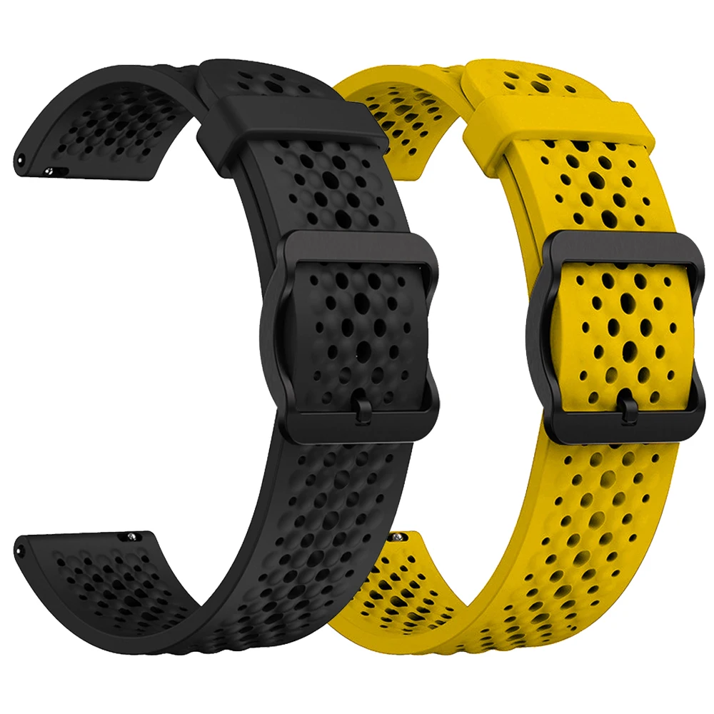 Correa transpirable de 22mm para reloj inteligente y correa de reloj tradicional, correa de relojes para hombres y mujeres, pulsera deportiva de silicona suave, cinturón