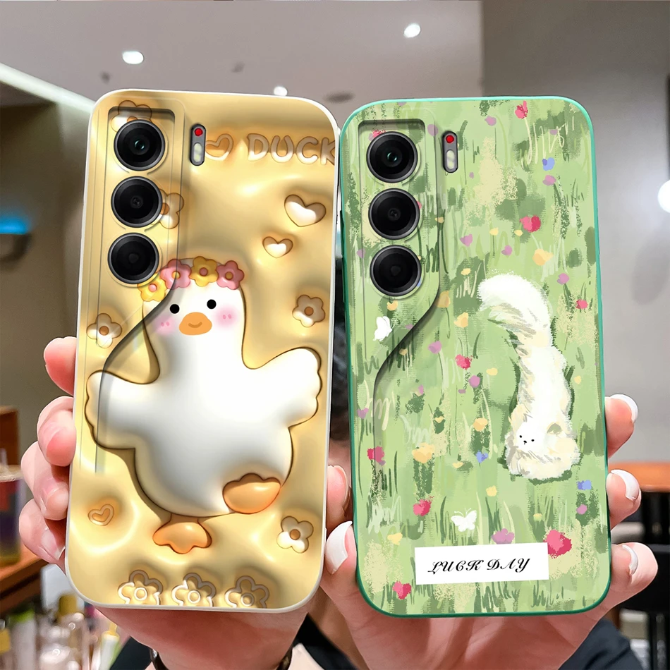 Para Tecno Camon 40 Pro Funda de teléfono animales lindos cubierta trasera suave carcasa de teléfono de silicona líquida para Camon40 Pro 4G 5G Funda anticaída - imagen 5