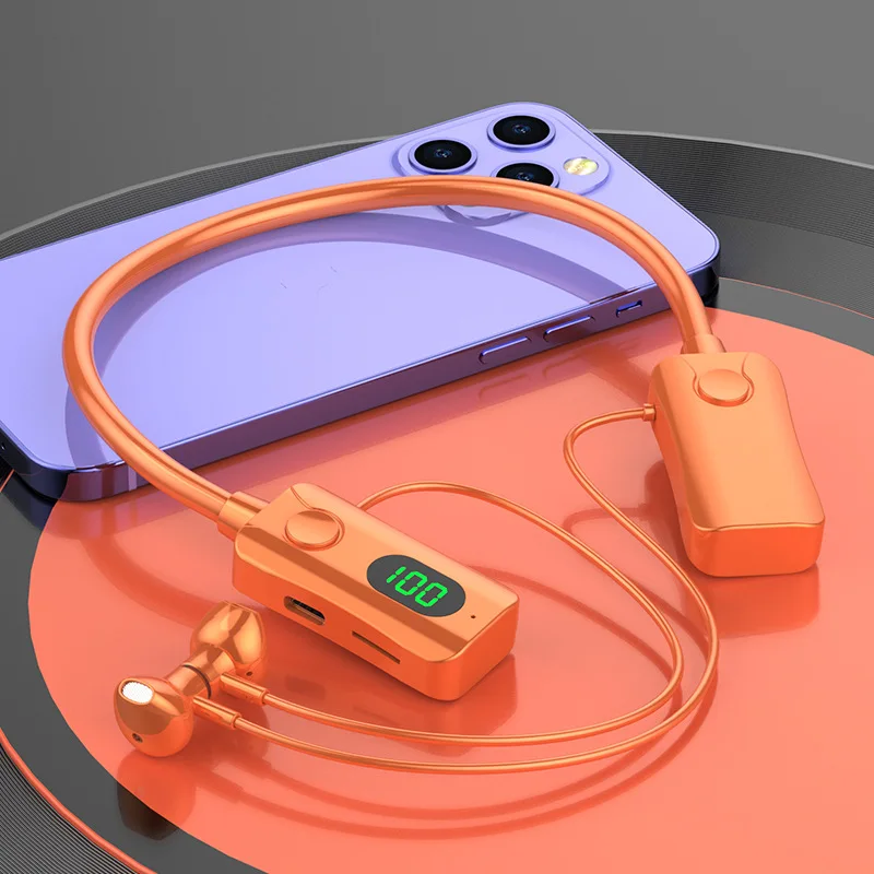 # Auriculares Bluetooth 5,4 de larga duración, auriculares con sonido HiFi, auriculares inalámbricos con pantalla LED, banda para el cuello deportiva, auriculares colgantes para el cuello - imagen 5