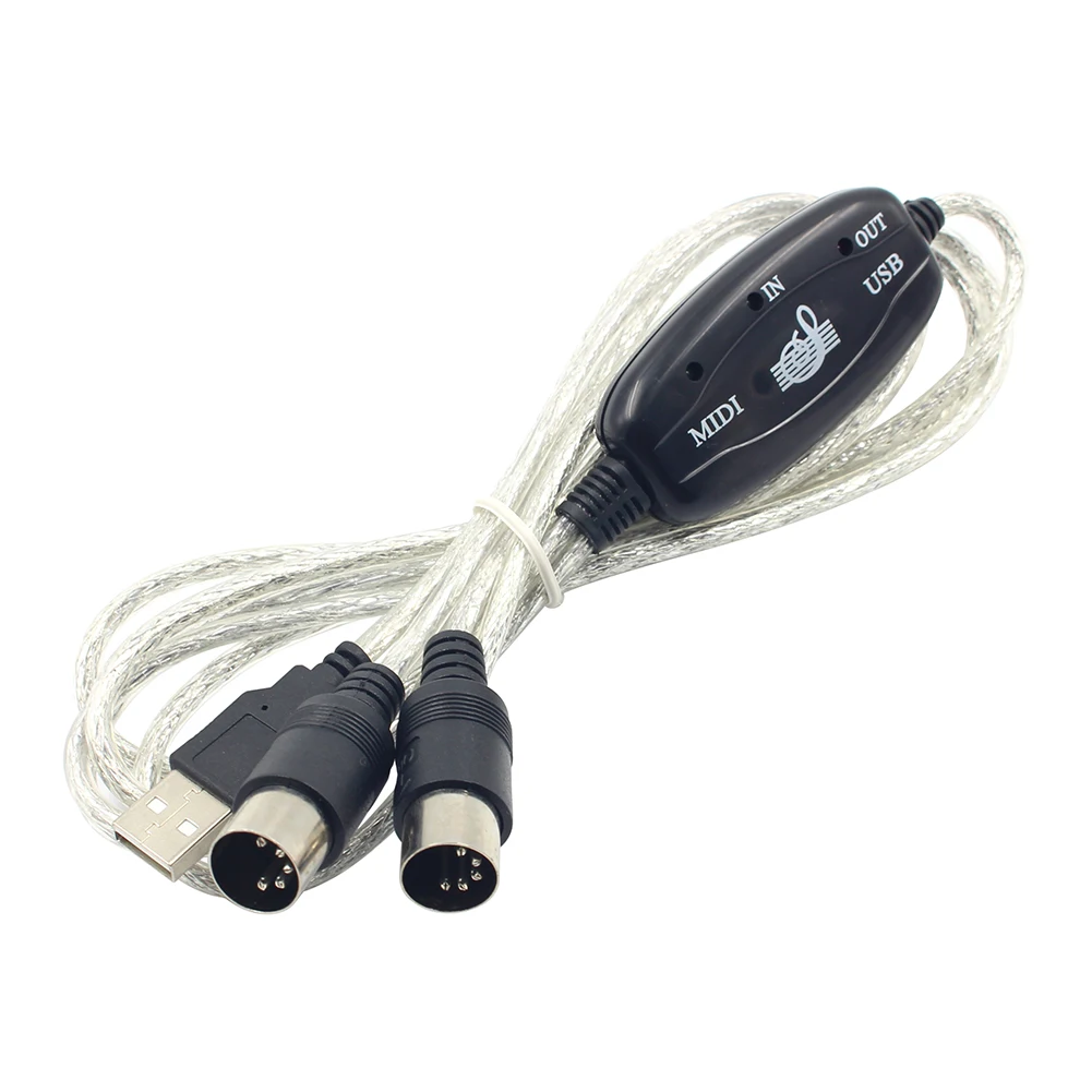 Juego de cables adaptador MIDI USB IN-OUT, Cable convertidor, PC portátil ligero a música, teclado electrónico, elementos musicales - imagen 3