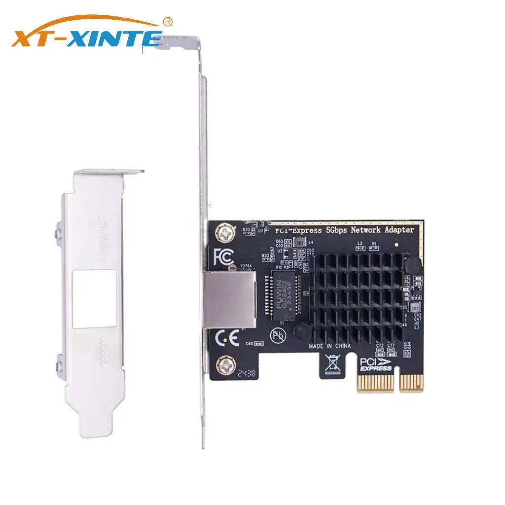 Tarjeta de red PCIE 5G Gigabit Ethernet PCI Express X1 a RJ45 PCI-E RT8126 Chip PCI-E LAN NIC 5000Mbps 1Gbps/5Gbps para escritorio