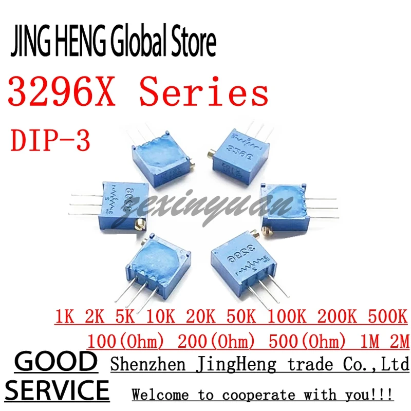 20 piezas serie 3296 3296X - 101 201 501 102 202 103 504 105 potenciómetro recortador Trimpo 100R 200R 500R 1K 2K 10K 20K 50K 100K 1M - imagen 2