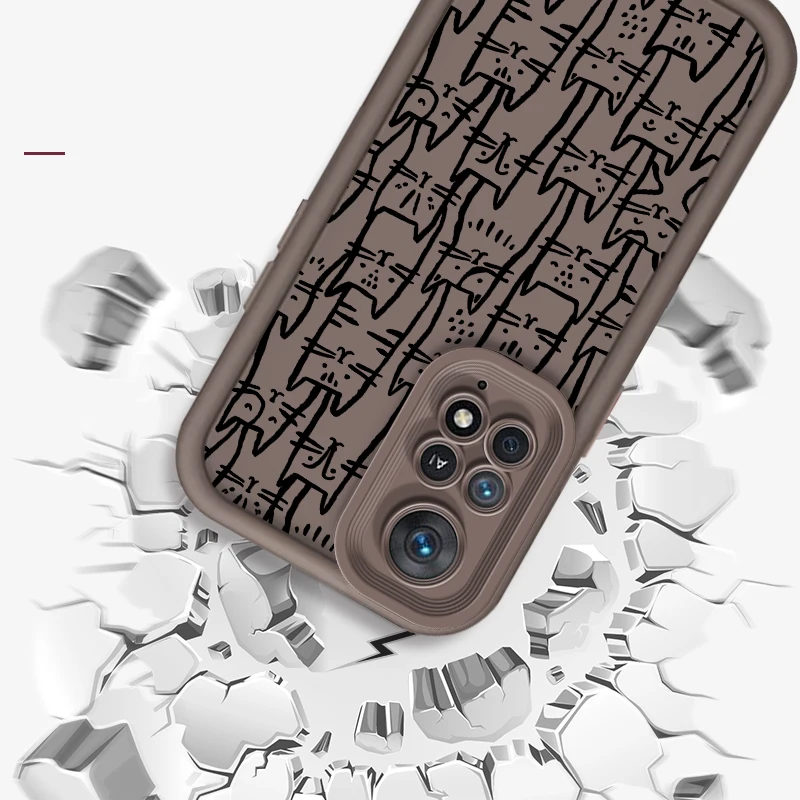 Cute Cats Dogs Art Design Eye Ladder For Apple iPhone 15 14 13 12 11 XS XR X Pro Max Plus Cover Phone Case - imagen 4