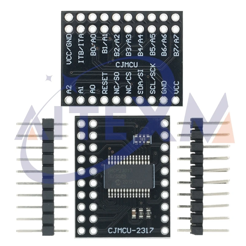 Interfaz I2C negra MCP23017, módulo de extensión de E/S de 16 bits, placa Pin, convertidor IIC a GIPO, fuente de alimentación de unidad 25mA1 para Arduino - imagen 5