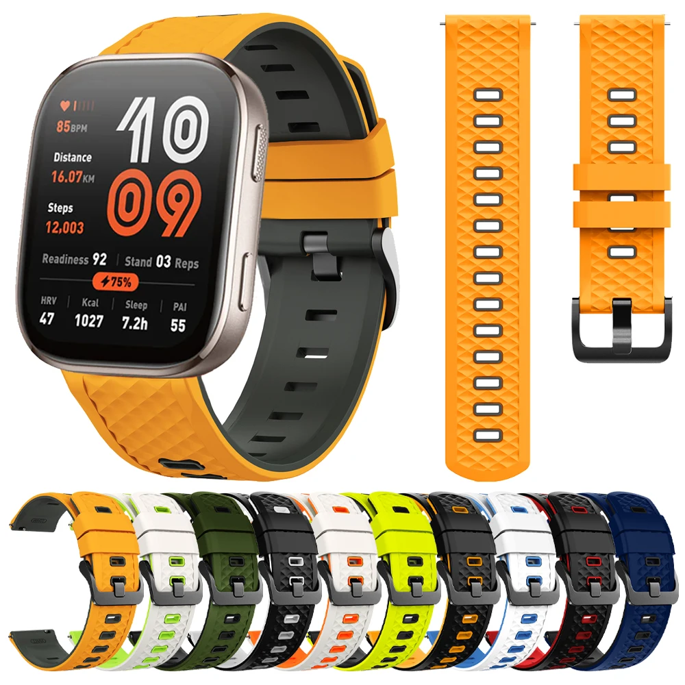 Correa de silicona suave para reloj Huami AMAZFIT BIP6/BALANCE 2 Band Amazfit GTR 4 2e 47mm GTR3 Pro CHEETAH 22mm