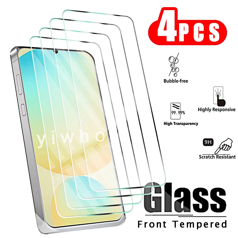 4 Uds vidrio templado para Samsung Galaxy S24FE S23 S21 S20 FE protectores de pantalla vidrio Protector frontal HD S24 S 24 Fe película de cubierta