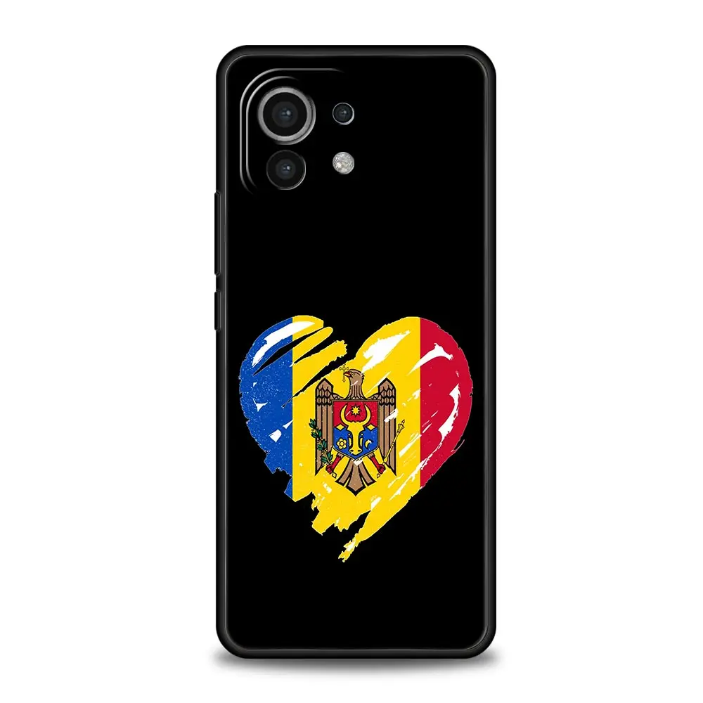 Funda de teléfono con bandera de Moldavia para Xiaomi Mi 17 15T 15 14 14T 13T 12T Pro 12 13 Lite 5G 11T Poco X6 X7 X5 Pro, funda suave - imagen 2