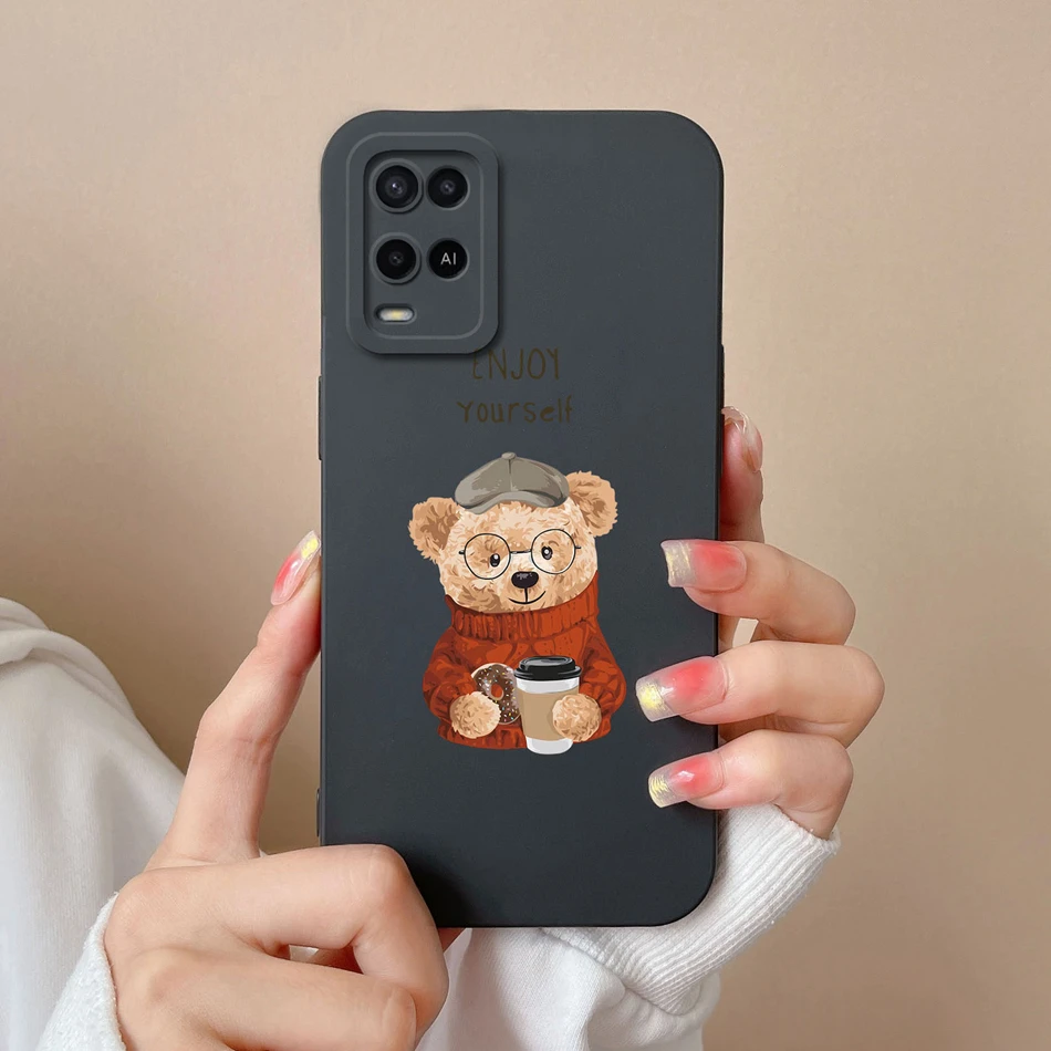 Para Oppo A54 A54S funda de teléfono Cool astronauta silicona líquida cobertura completa Anti caída parachoques suave para OppoA54 4G protectores traseros - imagen 3