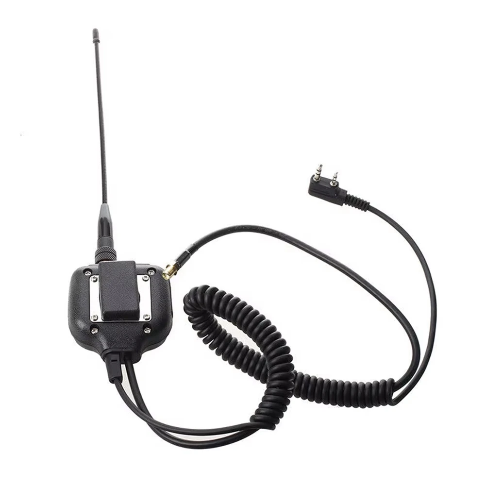 Para Baofeng altavoz de mano de Radio de 2 pines micrófono PTT Dual con antena SMA hembra de doble banda para TYT - imagen 4