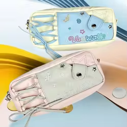 Bolsa para bolígrafos para alumnos de gran capacidad y varios niveles, organizador de herramientas de estudio, estuche de papelería escolar