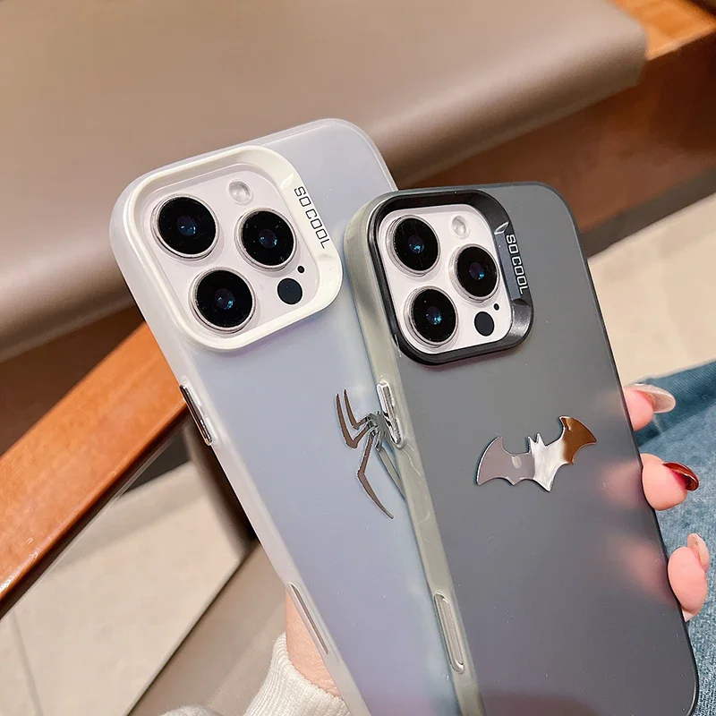 Funda de teléfono 3D plateada con diseño de araña y murciélago para Samsung Galaxy S25 S24 S22 S23 Ultra Plus FE A16 A55 A54 A15 A14 A13 A35 A33 A34 A53 - imagen 5