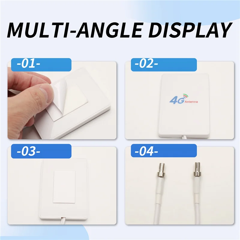 Antena Superior 4G LTE, antena de Panel 3G 4G con conector SMA TS9 CRC9, Cable de 2M para enrutador E8372 E3372 B315, módem USB - imagen 3