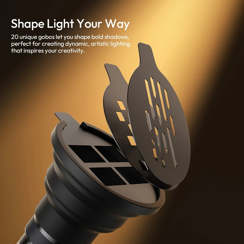 Ulanzi LM01 linterna de fotografía 10W RGB 20 Gobos únicos para retrato en vivo Vlog Shots grabación de vídeo fotografía de productos - imagen 4