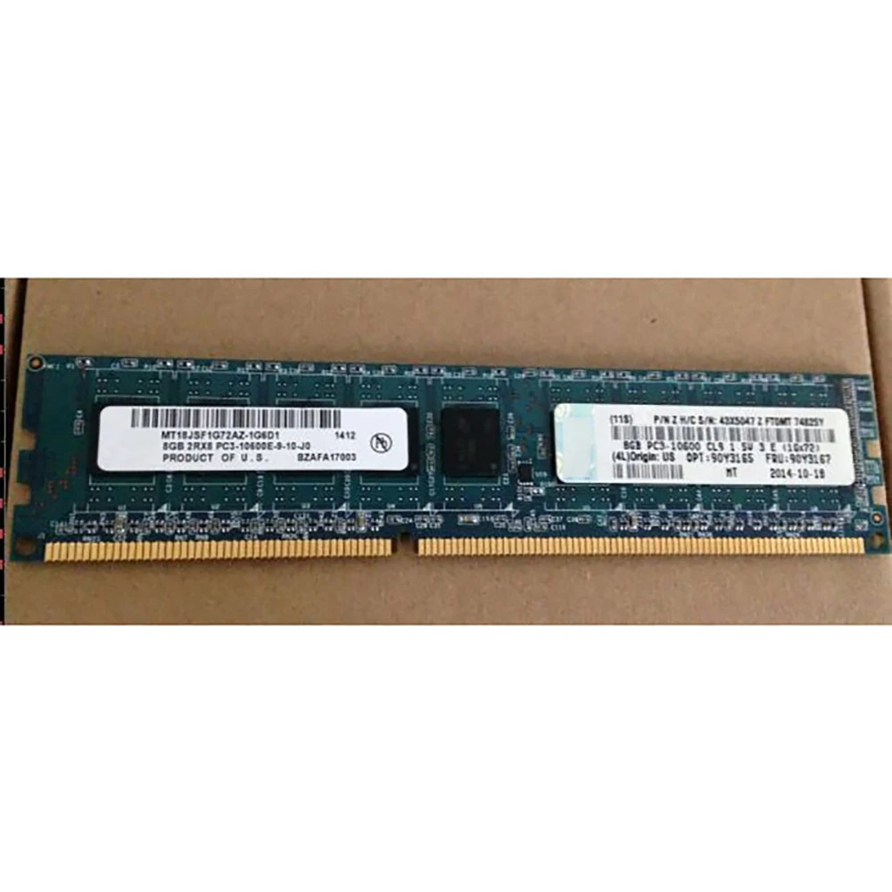 1 Uds memoria de servidor para IBM RAM 8GB 2RX8 PC3-10600E 90Y3165 90Y3167 DDR3 1333 ECC - imagen 3