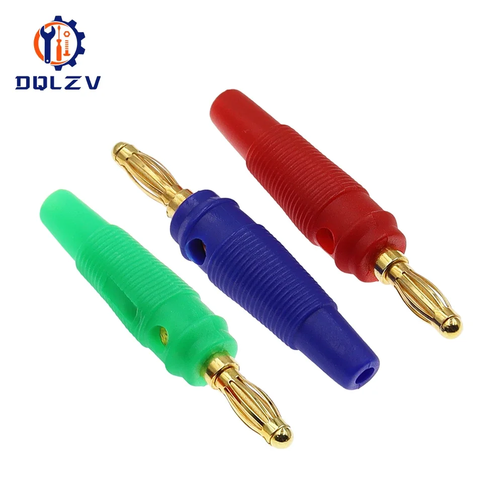 Enchufes de 4mm, Cable de altavoz Musical chapado en oro, Pin de Cable, conectores de clavija de plátano, enchufe rojo, negro, azul, verde, amarillo - imagen 2