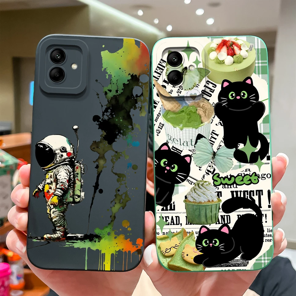Para Samsung Galaxy A04 A04E M04 Funda blanda para teléfono encantador divertido Panda Funda trasera de silicona líquida para Samsung Galaxy A 04 Funda Capa - imagen 2