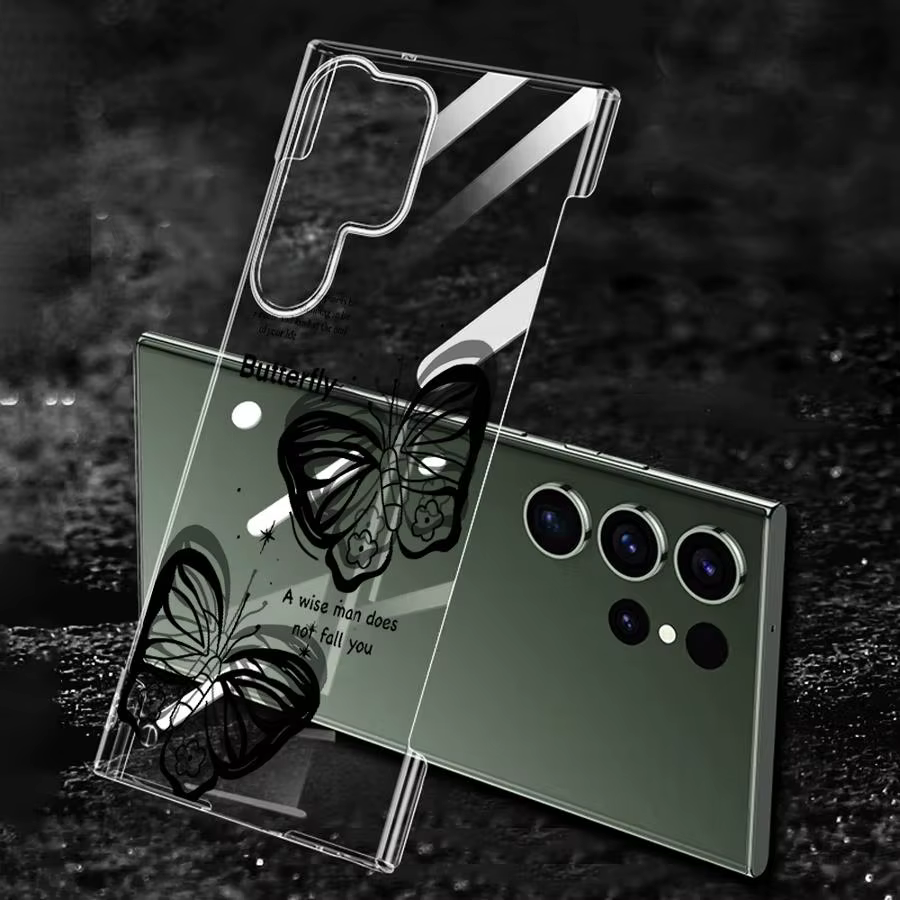 Funda de teléfono INS Retro mariposa para Galaxy S20 S21 S23 S24 FE S22 S23 S24 Plus S22 S23 S24 Ultra - imagen 2