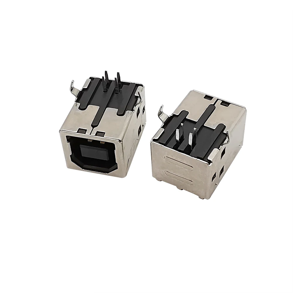 Conector hembra USB tipo B, conector PCB de soldadura de 90 grados para interfaz de datos de impresora, 5/10/20 Uds. - imagen 2
