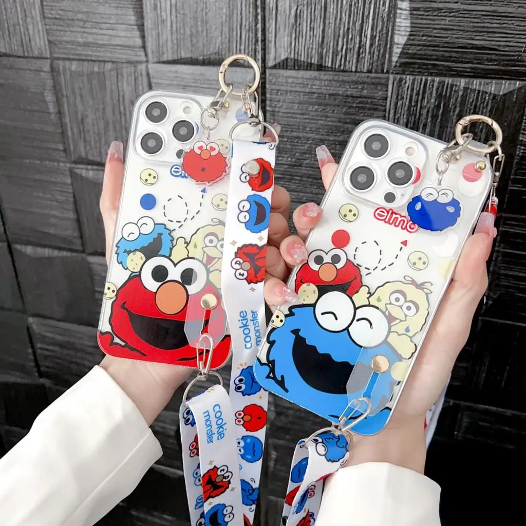 ELMO-funda con correa para muñeca, adorno para Samsung Galaxy A01, A11, A31, A41, A21s, A20s, A51, A71, A72, A12, A52, A32, A42, A02s, A22, A03s - imagen 4