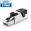 2PCS CAT6A Black