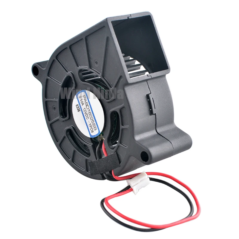 PABD16025SB ventilador centrífugo de alta velocidad de 6cm DC12V 0.50A 2 pines 11000rpm 60x60x25mm ventilador de refrigeración para impresoras - imagen 4