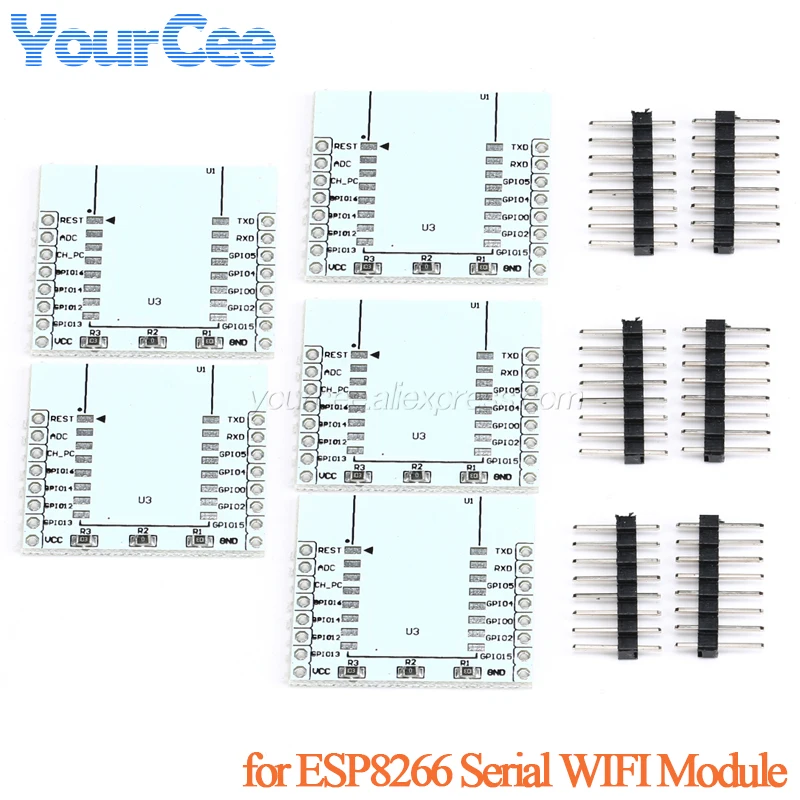 5 uds/1 unidad ESP ESP8266 módulo inalámbrico WIFI serie ESP-32S placa adaptadora placa de expansión para ESP-07 ESP-12F ESP-12E ESP-08 - imagen 2