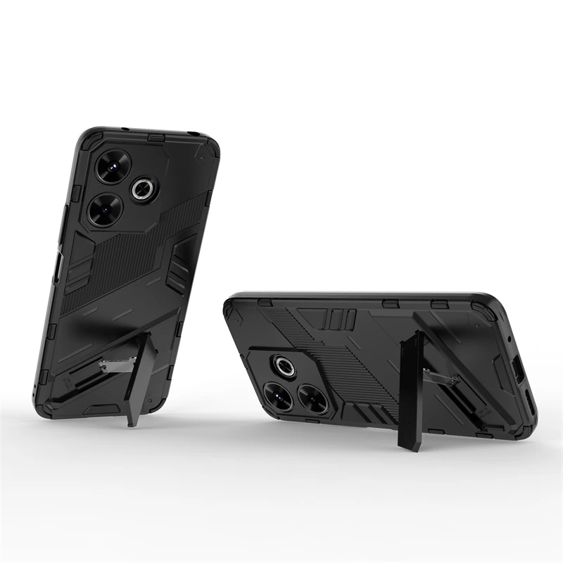 Funda protectora para Xiaomi POCO M6, carcasa de silicona Invisible con soporte para teléfono, M6 - imagen 5