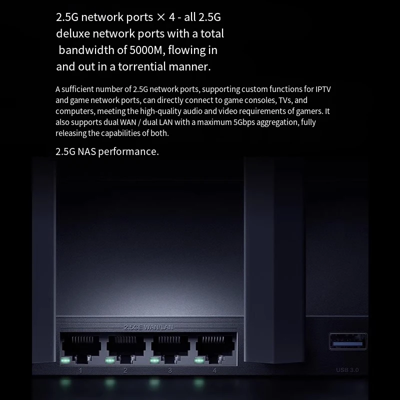 Xiaomi-enrutador Mijia BE7000, repetidor WiFi de tres bandas, VPN, 1GB de malla, 3,0 USB, IPTV, 7000M, 2,5G, puertos Ethernet, amplificador de señal de módem - imagen 5