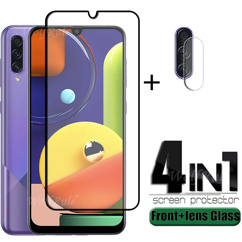 Cristal templado 4 en 1 para Samsung Galaxy A50S, película de cobertura completa HD para Samsung A30 A50 A30S A50S - imagen 2