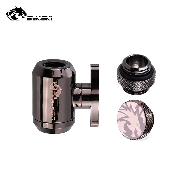 Bykski Water Valve Switch Kit Double Female Inner G1/4'' Thread for Computer Cooler System / Switch+Plug+Male To Male Fitting - imagen 3
