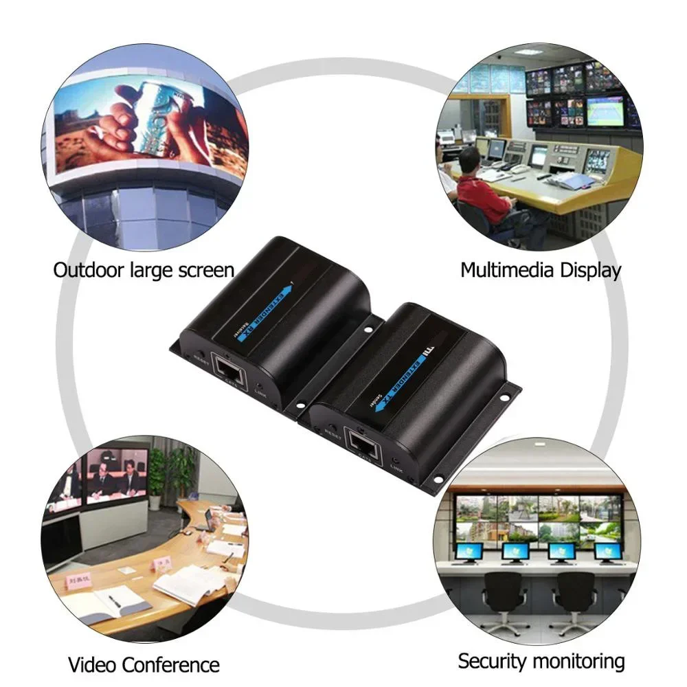 Extensor de Cable Ethernet HDMI de 60m, 1080P por Cable de red CAT6, transmisor y receptor de vídeo RJ45, convertidor para ordenador portátil, PC a TV - imagen 5