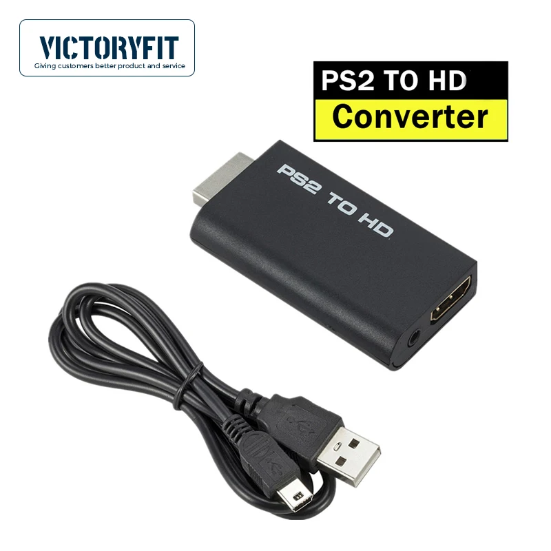 Adaptador 1080P Compatible con PS2 a HDMI, Compatible con ordenador portátil/de escritorio, HDTV, Monitor, convertidor de pantalla, con conector de 3,5mm - imagen 2