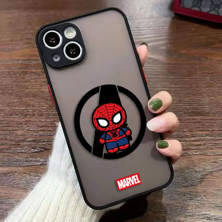 Funda de teléfono mate The Avengers Spider-Man para Xiaomi 10T 11 11T 12 12X 12S 12T F4 F5 M3 M4 X3 X4 X5 GT NFC PRO TPU carcasa DIY - imagen 4