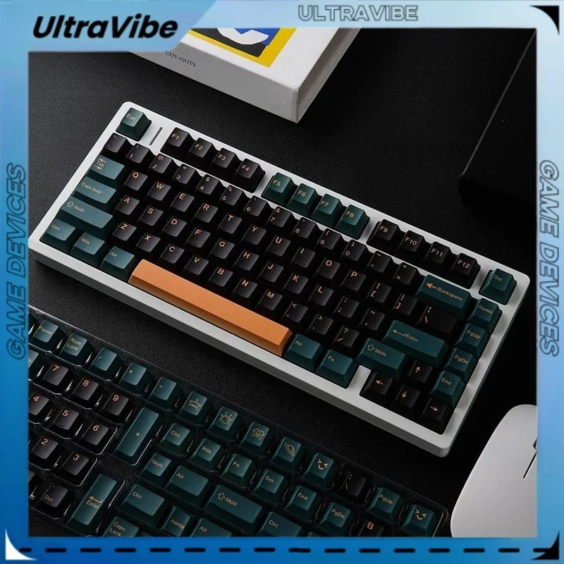 Gmk-teclas verdes regalizadas de Mars, 143 teclas, cereza, coreano, alemán, francés, español, ruso, árabe, Pbt, teclas de teclado mecánico - imagen 2