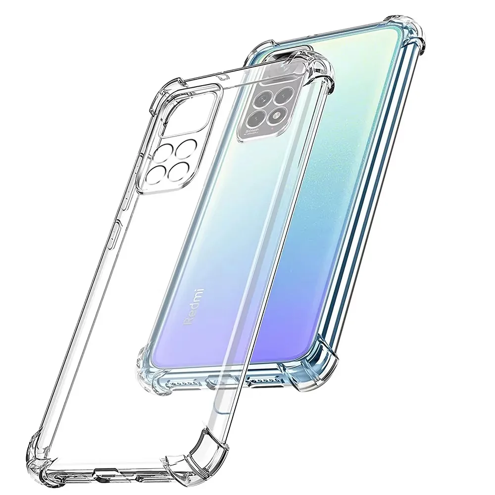 Funda de silicona transparente a prueba de golpes de 4 esquinas para Xiaomi Mi 13 13T 12 12T 12X 11 11i 11T 10T 10S 10 Lite Pro funda de teléfono Ultra suave - imagen 2