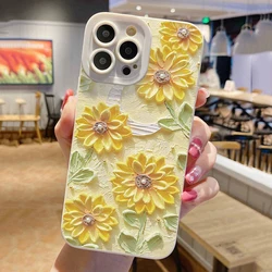 Funda Samsung Galaxy A – Diseño Margaritas, Girasoles y Luna