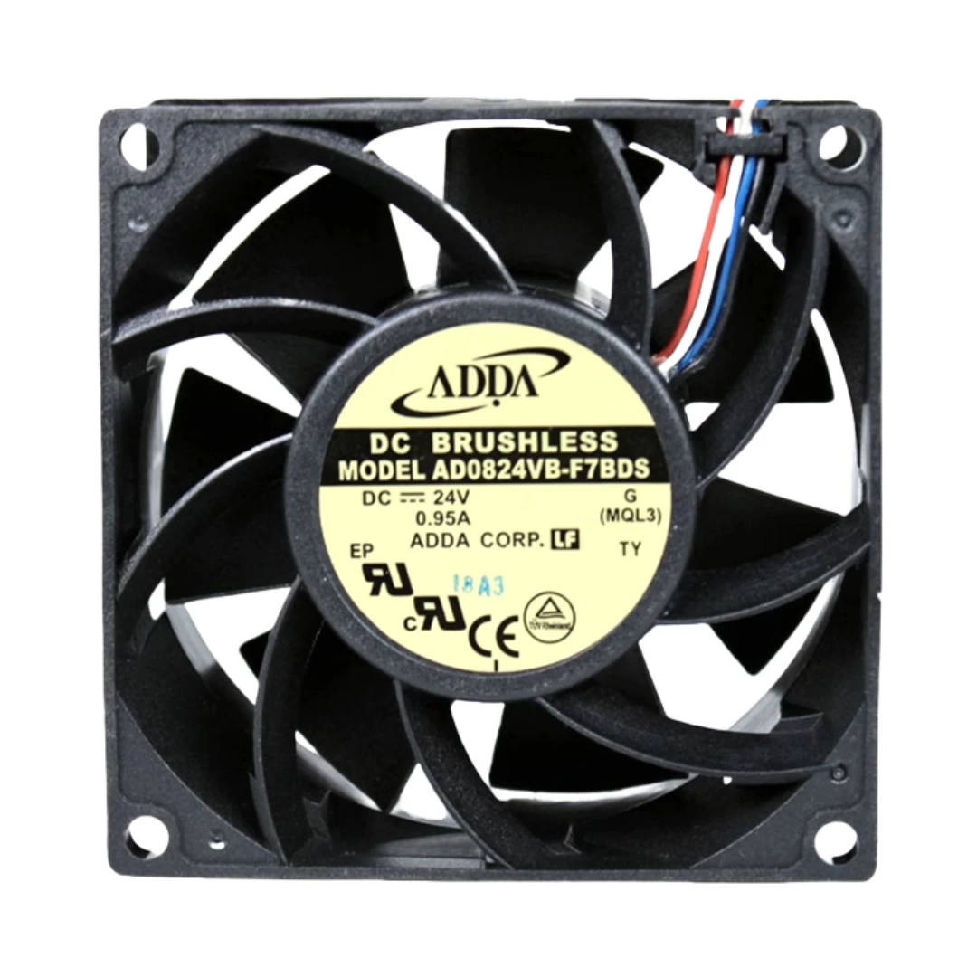 ADDA Ventilador Refrigeración 80mm 24V Doble Bolea Roamento – 80x80x38mm - imagen 3