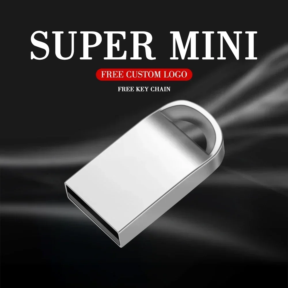 10 UNIDS LOTE USB Flash Drive 128GB Llavero Gratis Memory Stick 64GB Super Mini Metal Pen Drive 32GB Negro U Disco Plata Pendrive - imagen 3