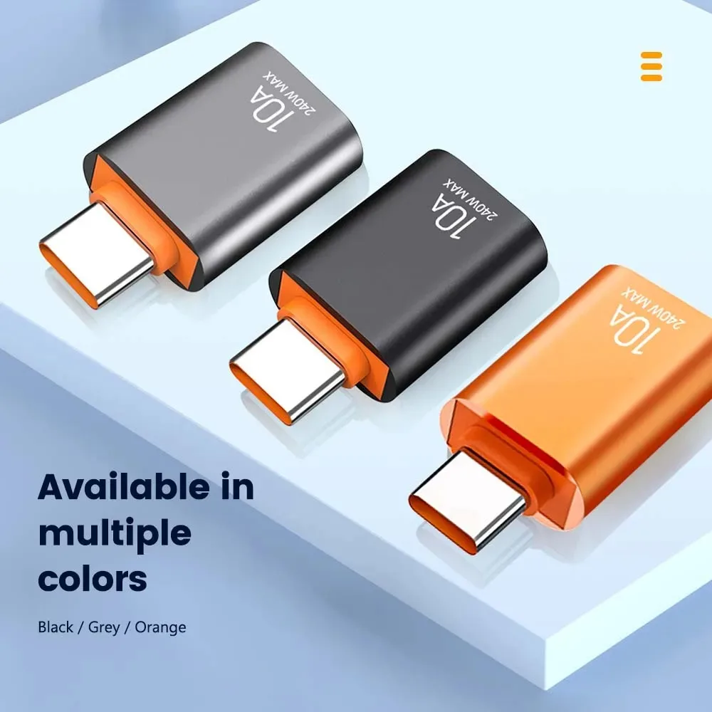 Adaptador USB3.0 a tipo C de 10A, conector de carga rápida tipo C macho a USB hembra, convertidor PD OTG para ordenador portátil Xiaomi Samsung USB-C - imagen 3