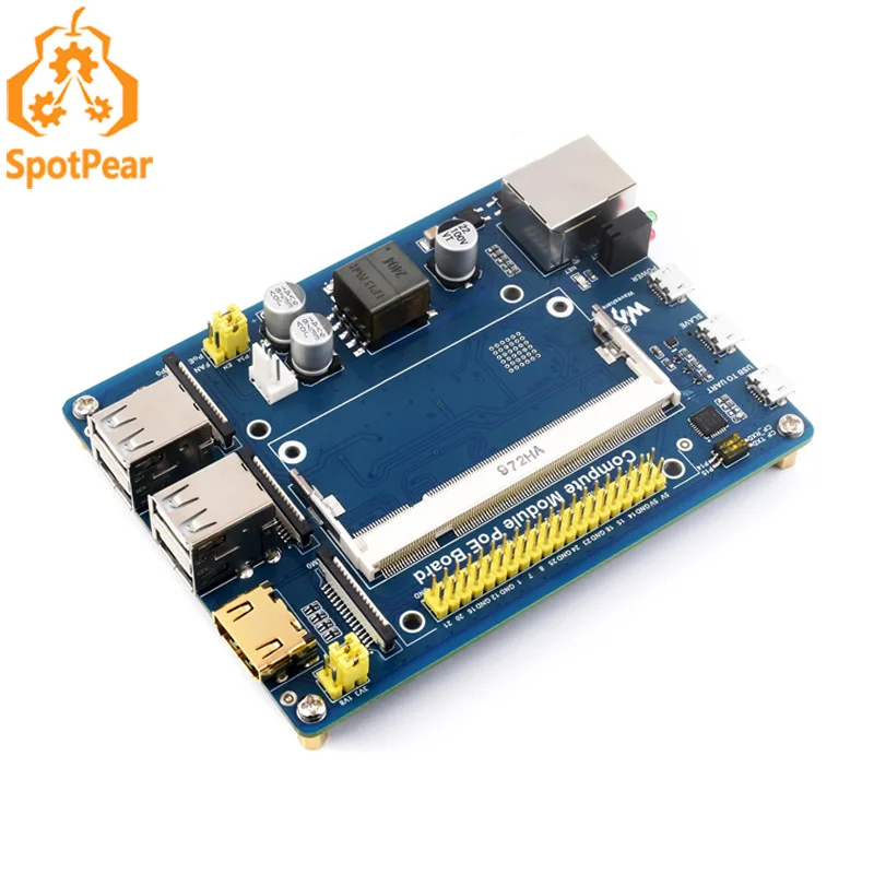 Placa de expansión PoE IO para Raspberry Pi Compute Module CM4S/CM3
