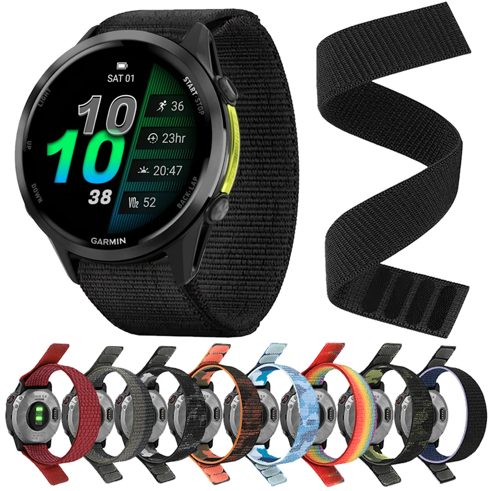 Correa QuickFit de 26 y 22mm para Garmin Forerunner 970 965 955 945 LTE/Fenix 7X 7 6X 6 5/Enduro 3 pulsera tejida deportiva de nailon con gancho