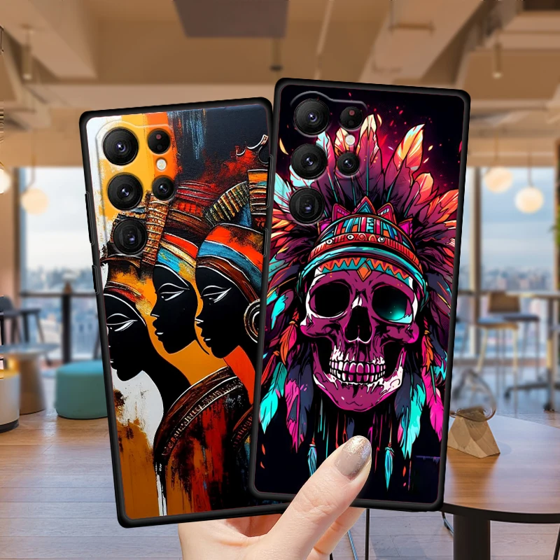 Funda de teléfono negra con calavera terrorífica, Ghost Cool para Samsung Galaxy S24, S23, S22, S21, S20 FE, S10, S10E Plus, Ultra Pro Lite, 5G - imagen 2
