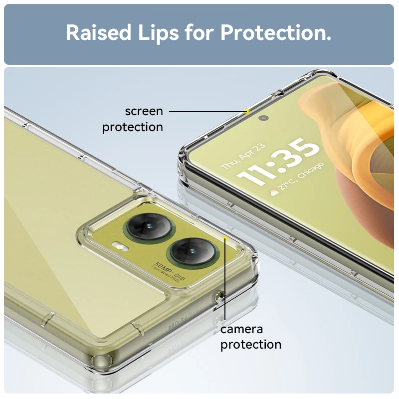 Para Moto G85 funda Motorola Moto G85 Capas a prueba de golpes teléfono parachoques trasero transparente Color transparente para Fundas Moto G85 G 85 - imagen 5