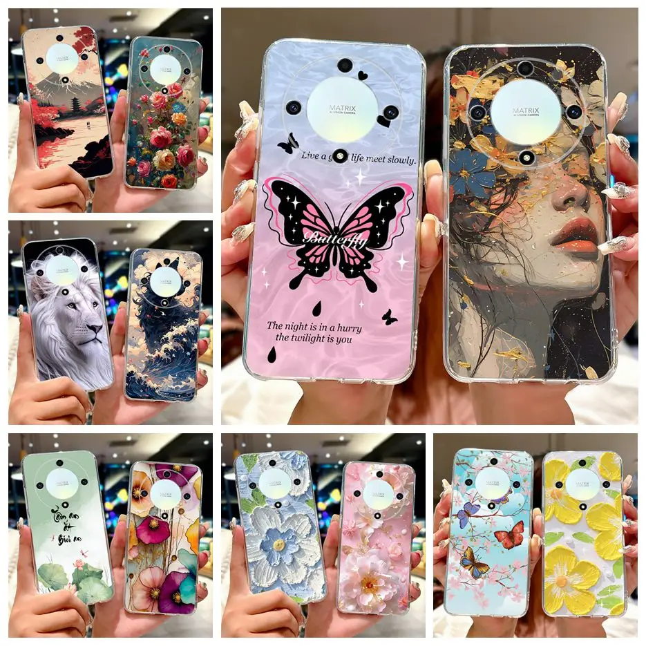 Para Honor X9a funda Magic5 Lite Popular funda pintada de lujo funda de teléfono suave y delgada para Honor Magic 5 Lite HonorX9a bolsas de cubierta trasera