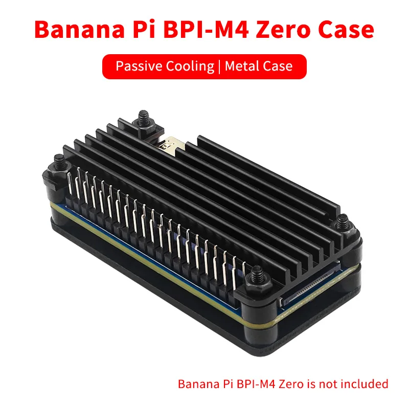 Banana Pi BPI-M4 Zero carcasa de Metal carcasa de refrigeración pasiva de aluminio con disipador de calor de CPU carcasa protectora para Banana Pi BPI-M4 Zero