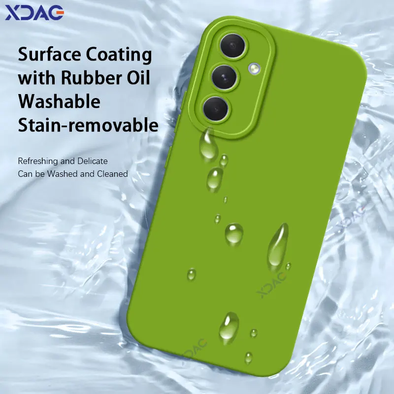 Fundas de silicona líquida cuadradas de Ojos de Ángel de lujo para Samsung Galaxy A55 5G 360, funda protectora suave para teléfono móvil SamsungA55 - imagen 5