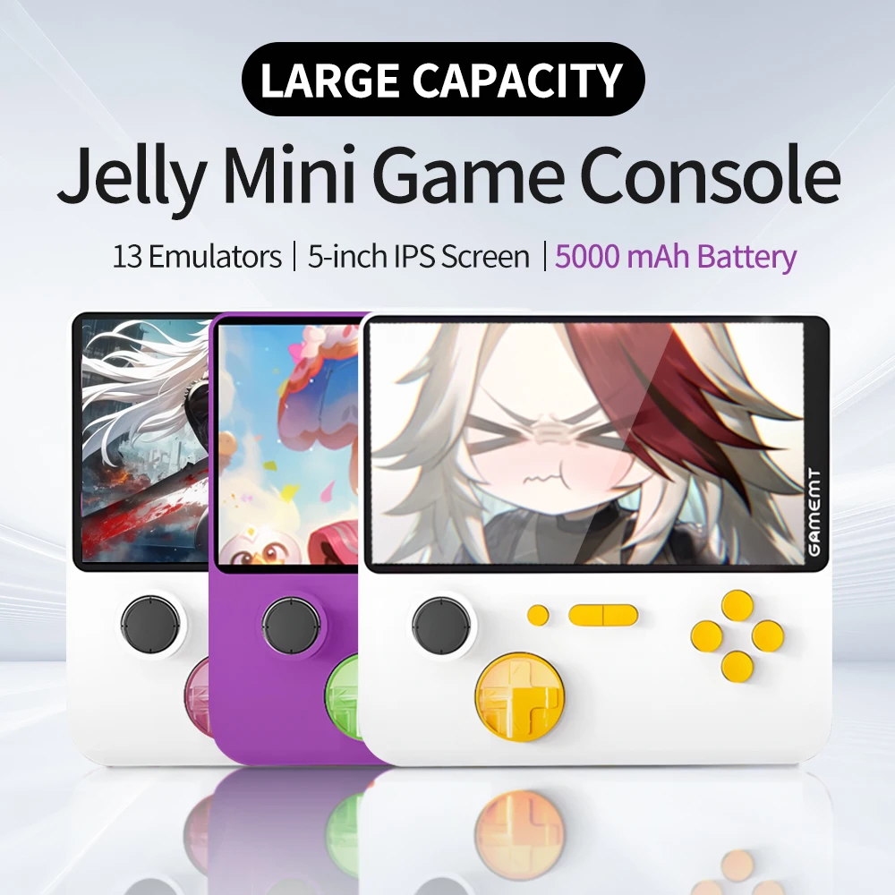 Consola de juegos portátil Retro, sistema Linux, pantalla IPS de 5 pulgadas, tarjeta TF integrada de 128G, reproductor de vídeo portátil de 20600 juegos