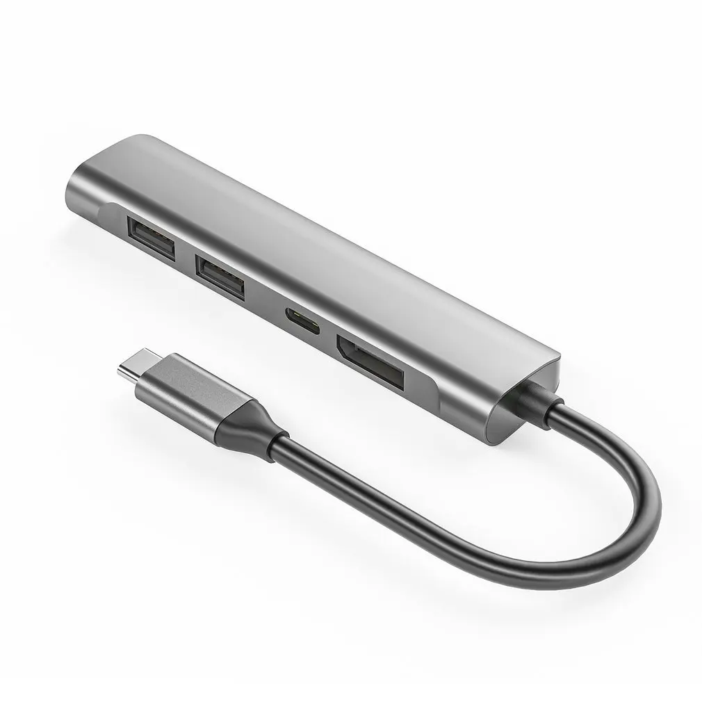 Estación de acoplamiento de concentrador USB C 5 en 1, adaptador de puerto de visualización USB C a USB 2,0 PD, acoplamiento de concentrador multipuerto para ordenador portátil y de escritorio - imagen 5