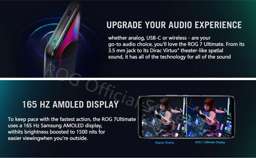 Un póster que anuncia un producto que actualiza su experiencia de audio